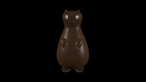 3D Cartoon Animal Stop Motion Loop