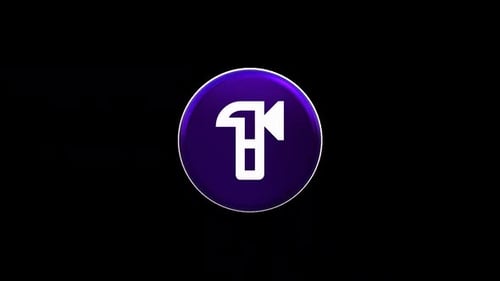 3D Spinning Purple Logo Reveal Animation