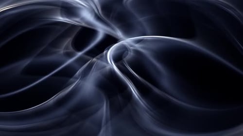 Black background white strands smokey rings