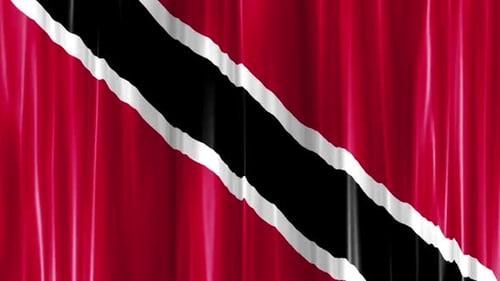 Trinidad and Tobago Flag Waving Loop Background