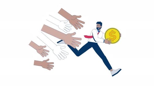 Challenges to saving money 2D animation