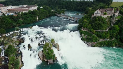Rhine Falls Waterfall in Switzerland