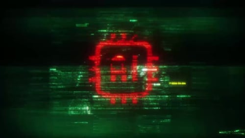 Cyber Glitch Digital Code Logo Reveal