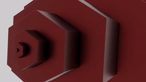 Background with geometric pyramid moving in waves