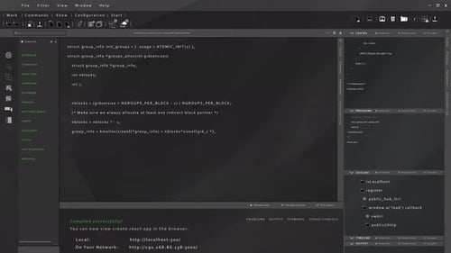 Interactive User Interface Designed for Developers Showcasing Animated Code