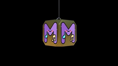 3D Spinning M Letter Music Charm Animation