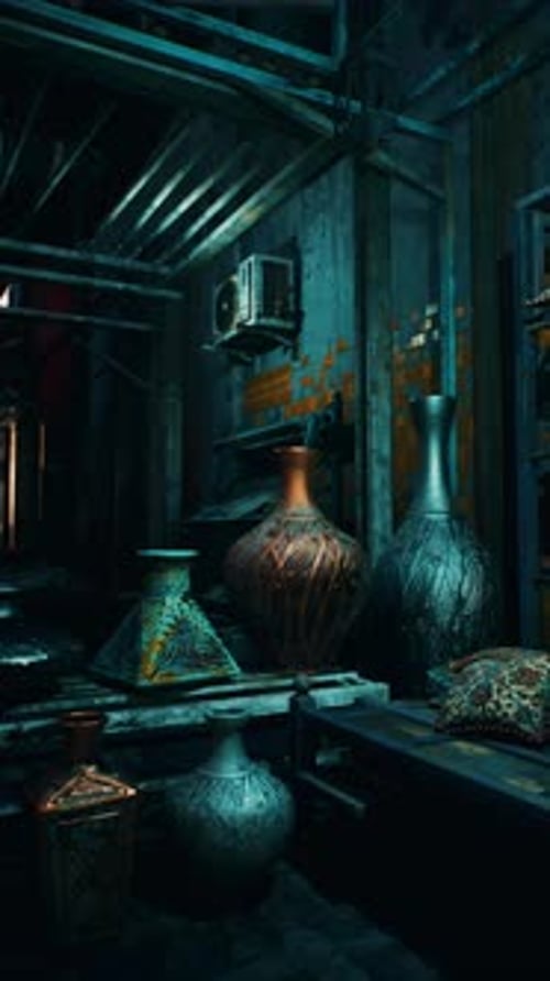 Group of Vases on Table