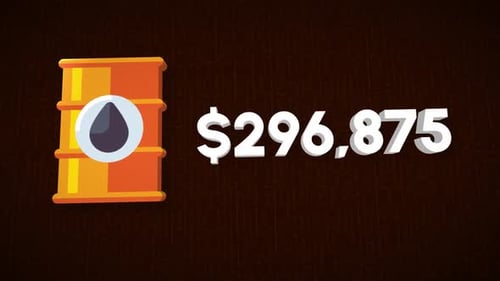 Corporate Oil Industry Animated Money Counter