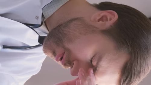 Close Up of Man in Medical Coat