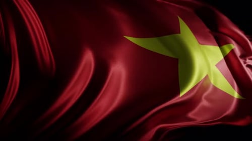 Realistic Waving Vietnam Flag Loop