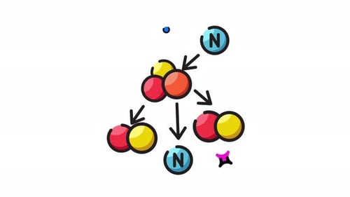 Animated Nuclear Fission Science Explainer Diagram