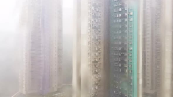 Dreamlike in the rain, high-rise buildings in the city, Buildings Stock ...