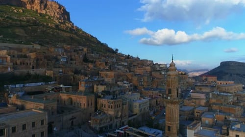 Aerial view of Mardin Turkey, 4K.