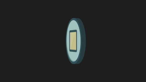 Animated Rotating Stop Button Icon