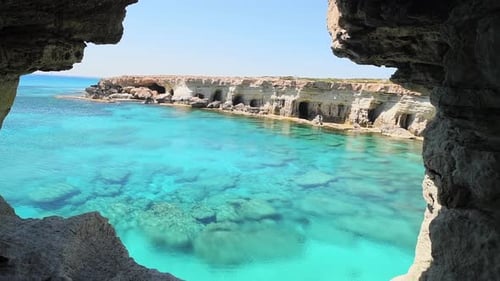 Popular Arch By Sea Caves In Cyprus