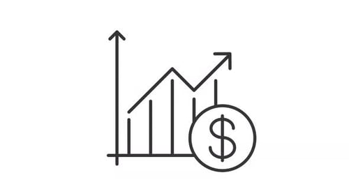 Currency exchange analytics line animation