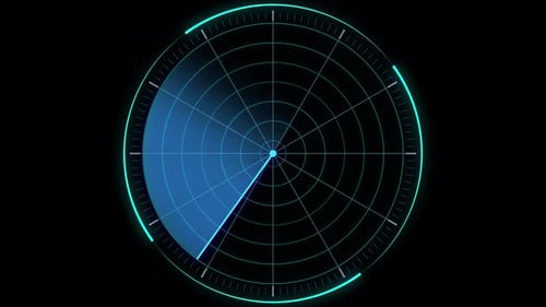 Futuristic Tech Radar Scan Interface Loop
