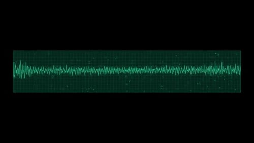 Futuristic AI-Powered EKG Heartbeat Monitor with Digital Audio Waveform and Equalizer Display