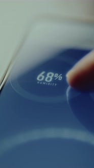 Close up of humidity reader on modern device, Technology Stock Footage ...