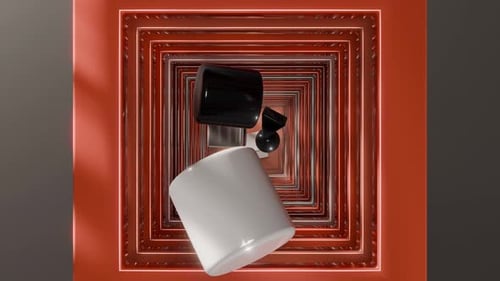 Falling Geometric Pieces Loop 3D Animation