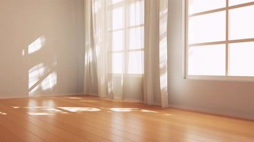 Une pièce vide avec lumière entre