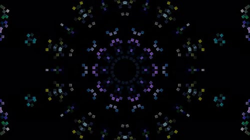 Abstract background moving stripes and flashing with shining light dots. Animation with circles