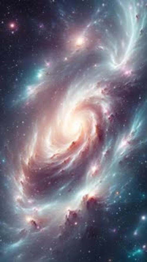 Abstract Swirling Nebula Galaxy Space Background Animation