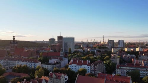 Beautiful Architecture of Old Town in Gdansk Poland at Sunny Day