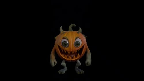 Pumpkin Monster Jumping