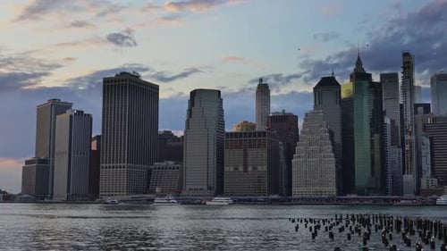 Manhattan skyline panorama with skyscrapers, New York City