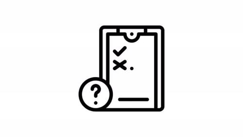 Animation Questionnaire Survey Icon