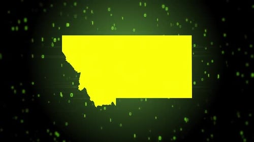 Futuristic Digital Map Outline Reveal with Glitch Effect