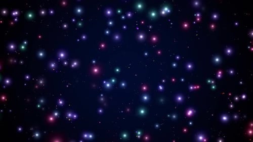 Abstract Colorful Twinkling Particle Background Loop
