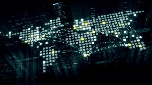 Futuristischer Datenmatrix-Simulationshintergrund 06