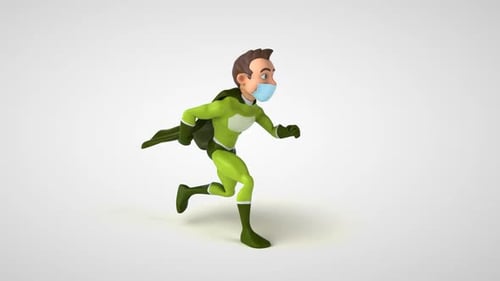 Fun cartoon superhero