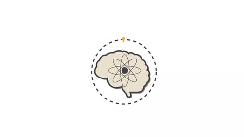 Flat Design Brain With Innovation And Learning Icons