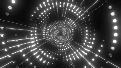 Dynamic tunnel of light, abstract 3D rendering for futuristic concepts