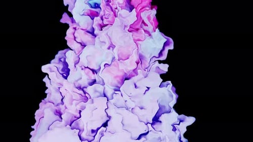 Blaue, rosa und violette Tinte harmonieren und schaffen eine visuelle Symphonie ätherischer Töne