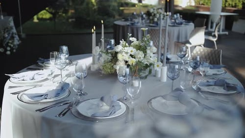 Elegant Table Setting for Wedding Celebration