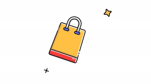 Animated Shopping Bag Icon