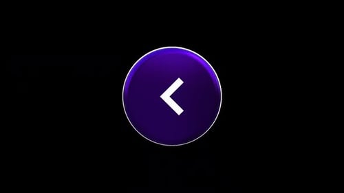 Animated Purple 3D Back Button Icon