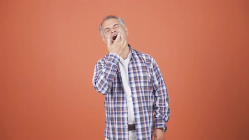 Man with toothache.