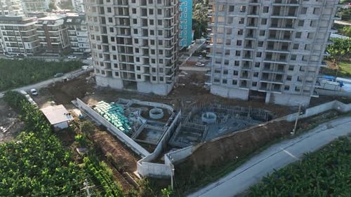 the Process of Building Houses on the Mediterranean Sea