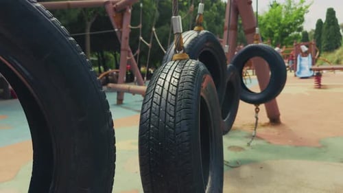 Car Wheels For Playing In Children Playground
