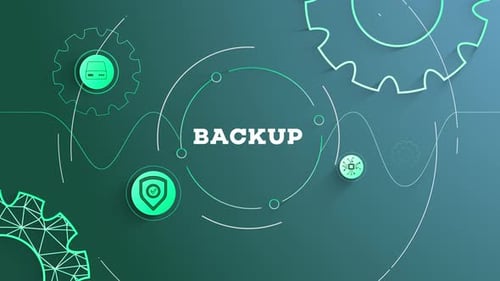 Infografik Backup-Hintergrund in einer Schleife