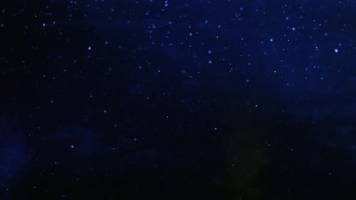 Abstract Blue Lights Twinkling in Dark Space