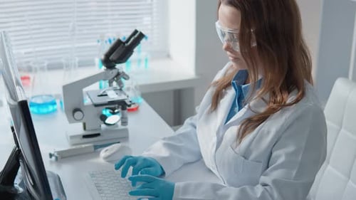 A Scientist is Currently Engaged in the Detailed Analysis of Data Within a Highly Controlled