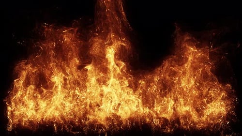 Realistic Seamless Looping Fire Alpha Channel Overlay