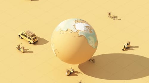 Global Logistics and Delivery Network Animation