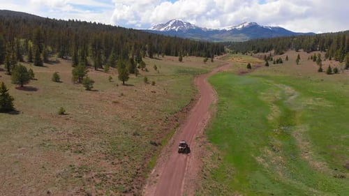 Aerial scenic view of UTV.